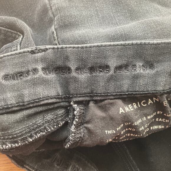 American Eagle Shorts Womens Size 8 black Stretch Cut Offs - Picture 8 of 10